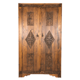 Indian Hand Carved Solid Wooden Cupboard Wardrobe D41
